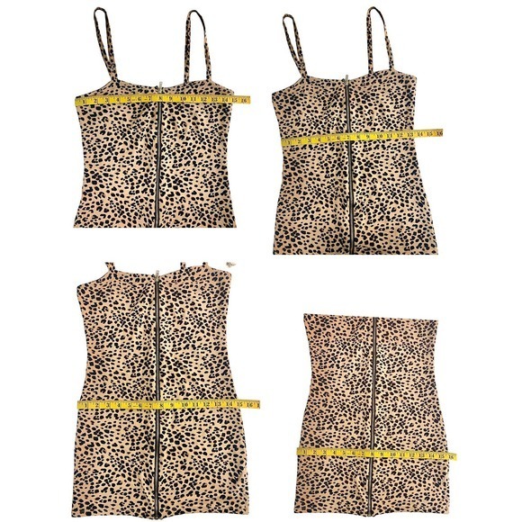 Bundle of 2 Animal Print. Mini Dress Size 10 & Leopard print Jumpsuit Small - Picture 3 of 13